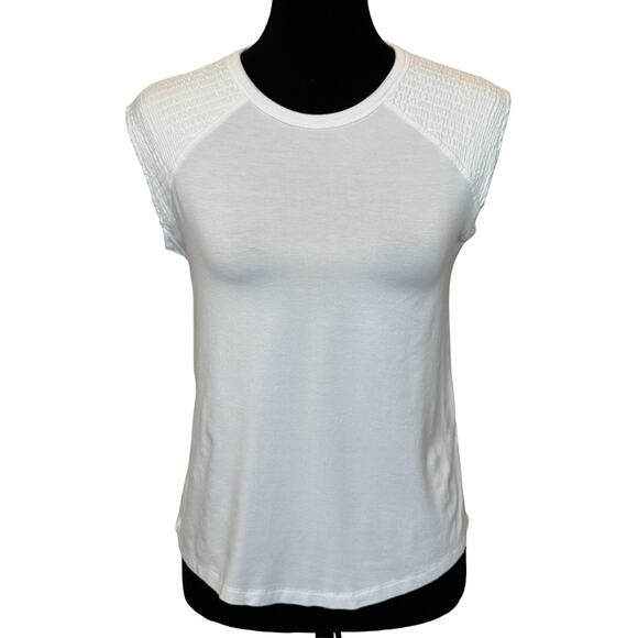 New  ~ TEE TAHARI ~ Smocked Shoulder Jersey Top  STUNNING - Picture 1 of 5